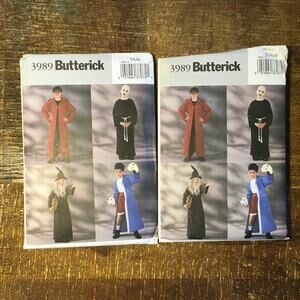 Butterick Sewing Pattern 3989 Youth Kids Harry Potter Gandoff Costume 7-16 UNCUT